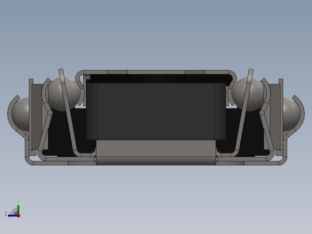 伸缩抽屉滑轨右视图