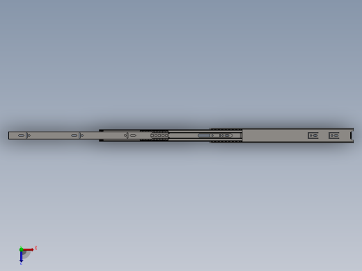 伸缩抽屉滑轨俯视缩略图