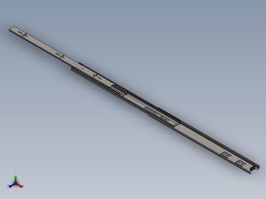 伸缩抽屉滑轨正等轴测缩略图