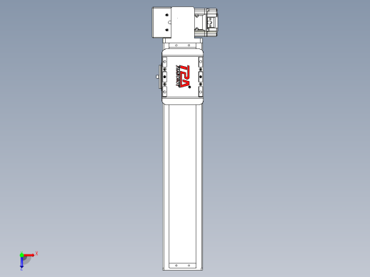 同步带全封闭直线模组TPA-HCB-85D-90-L300-RP-Y-P20-N3俯视缩略图