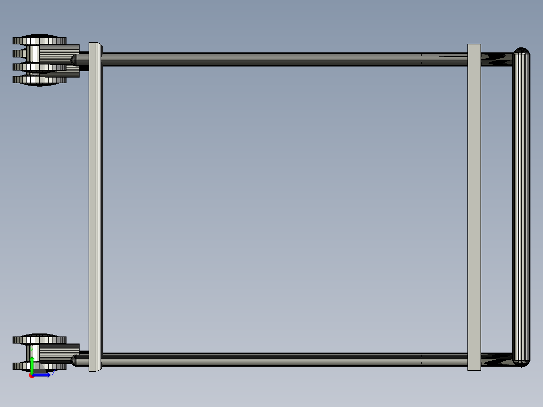 医院用实验室推车左视图