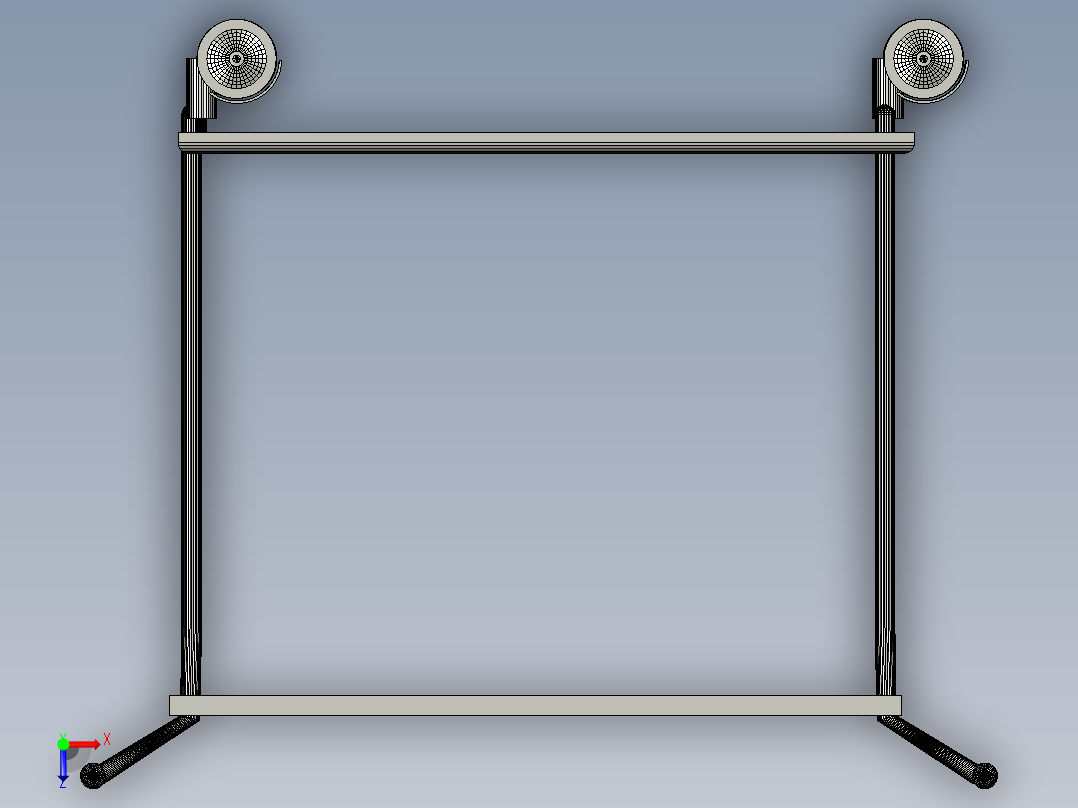 医院用实验室推车俯视图