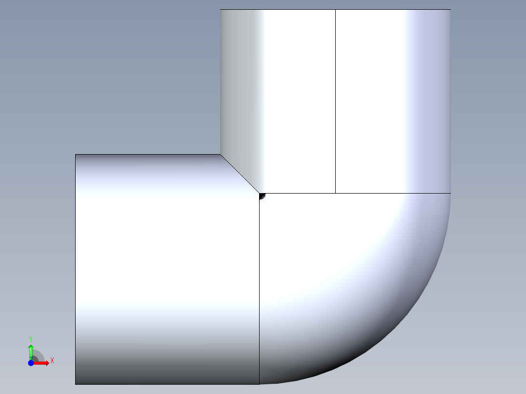 聚氯乙烯配件05-Sch80_90Elbow_SxS_806-007 _0.75in前视图