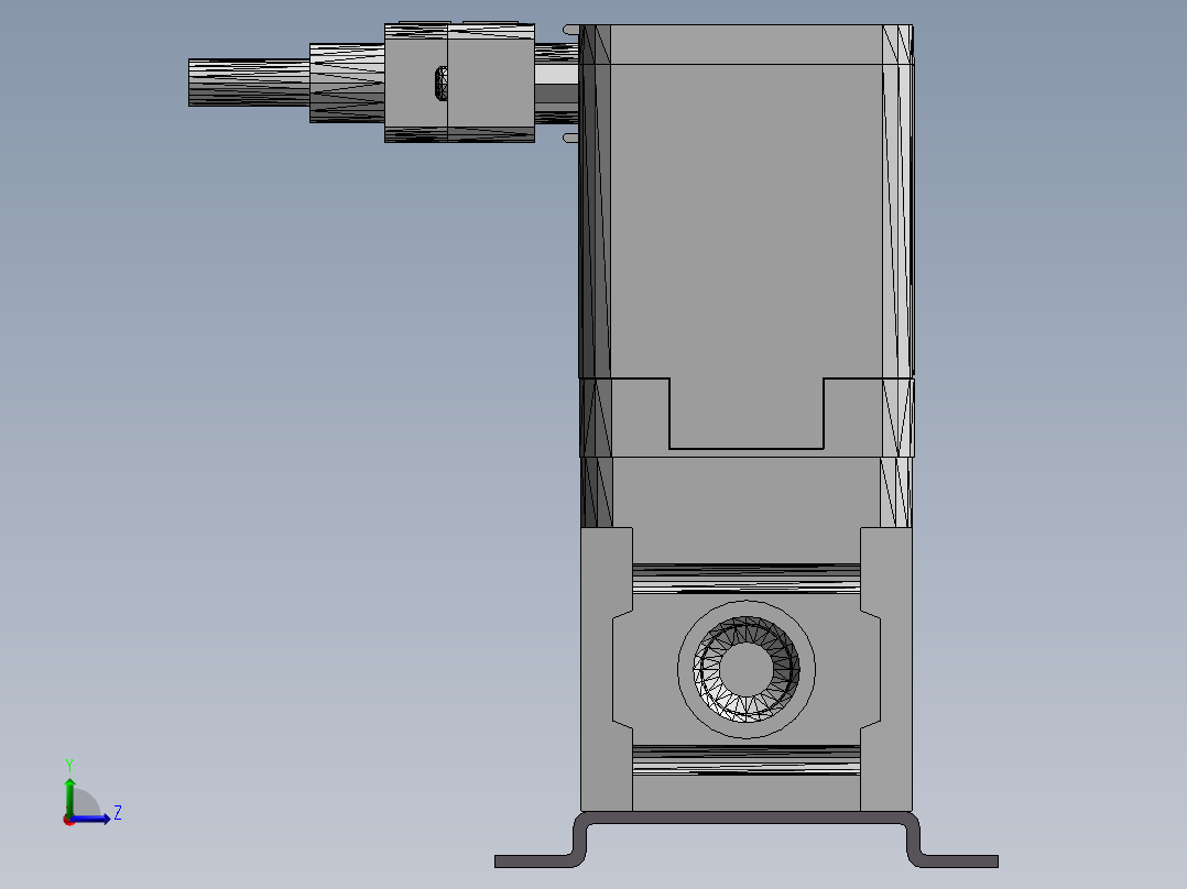 电气比例阀EVD-1900-008AN-C3-B1-3（CKD）(带连接线)（带安装座）左视图