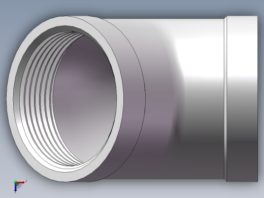 弯头-45°等径 DN32俯视缩略图