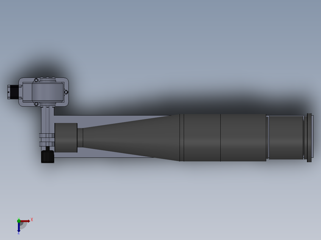 调焦距装置俯视图