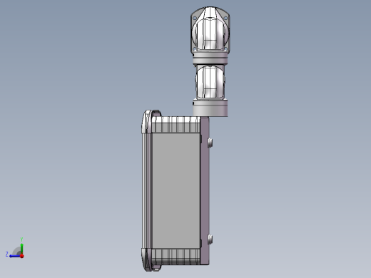 向下固定底座+转角+中间连接器+90度箱体连接器+控制箱右视缩略图