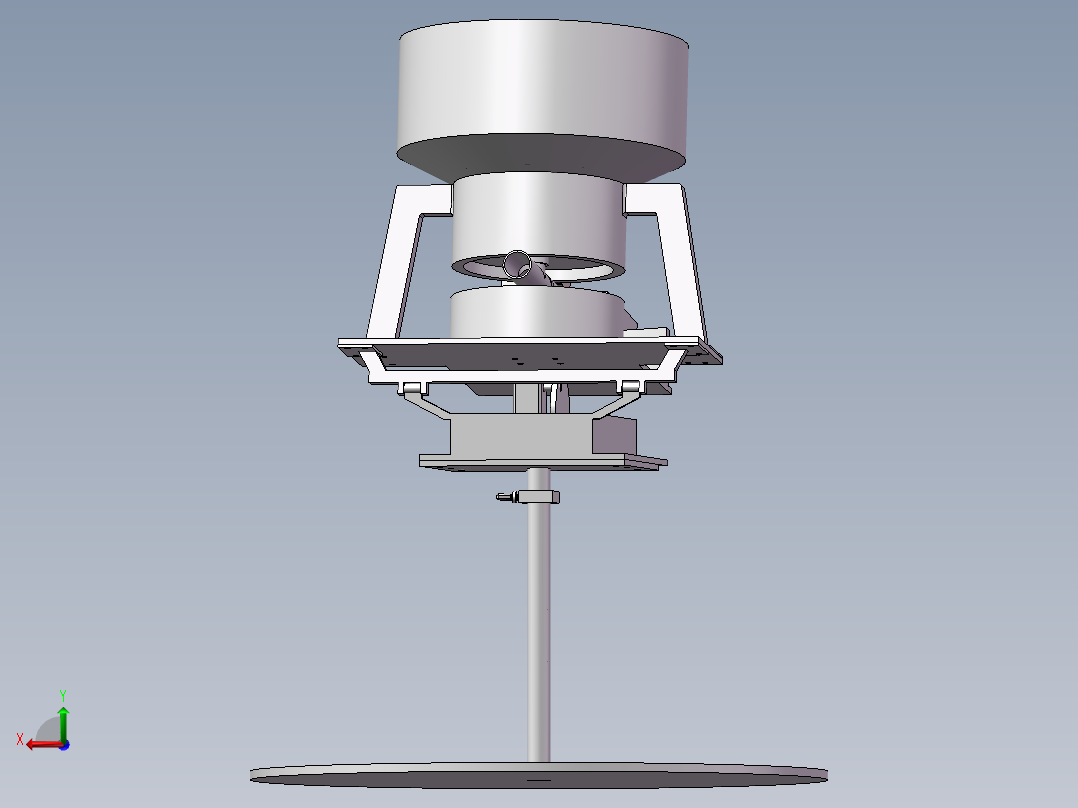 乒乓球发射装置后视图