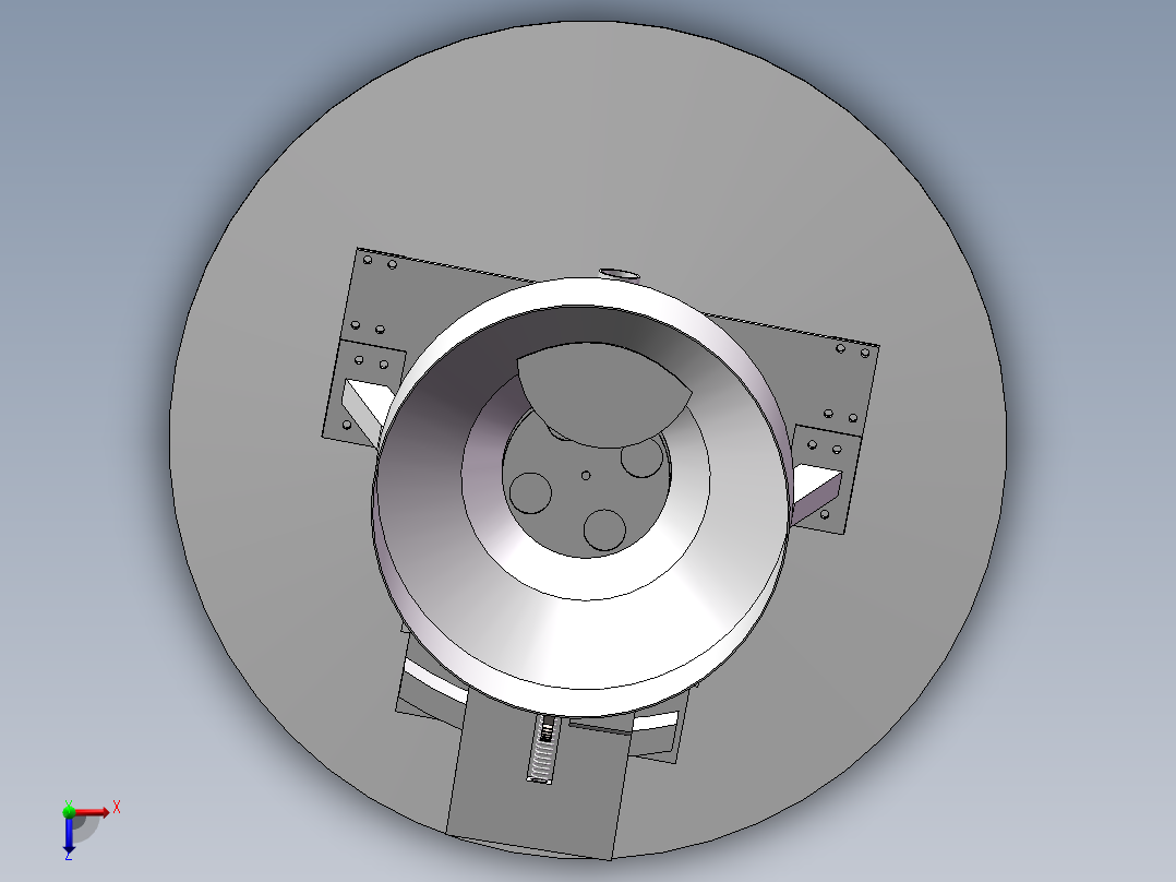 乒乓球发射装置俯视图