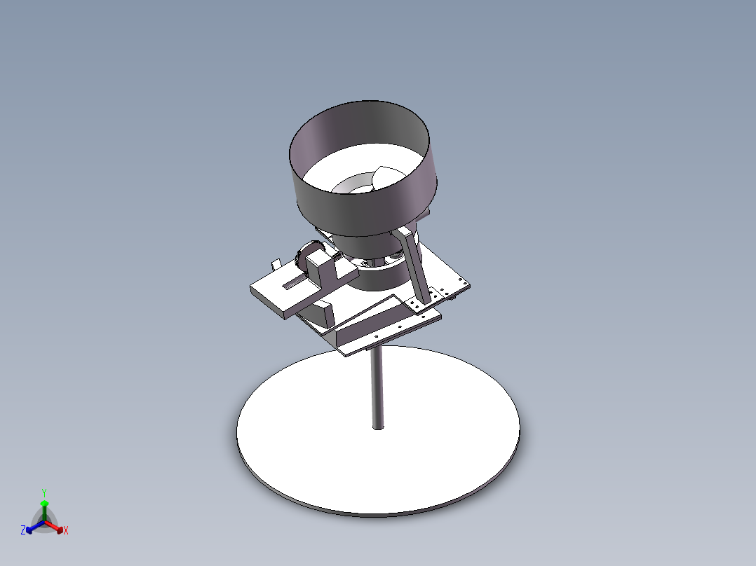 乒乓球发射装置正等轴测图