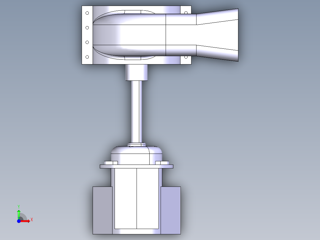 电机鼓风机前视图