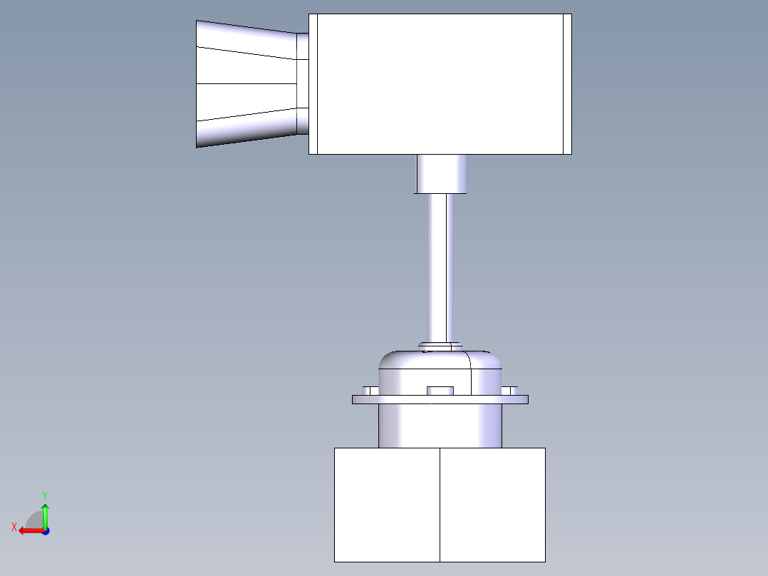 电机鼓风机后视图