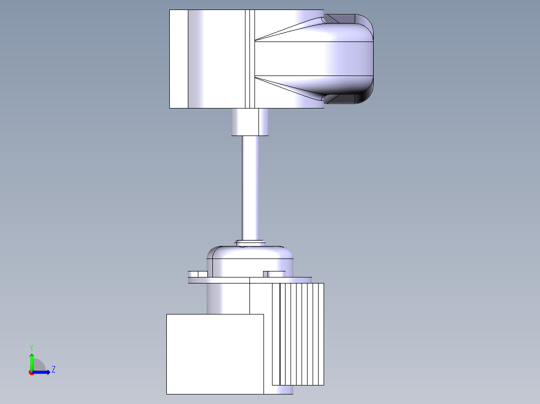 电机鼓风机左视图