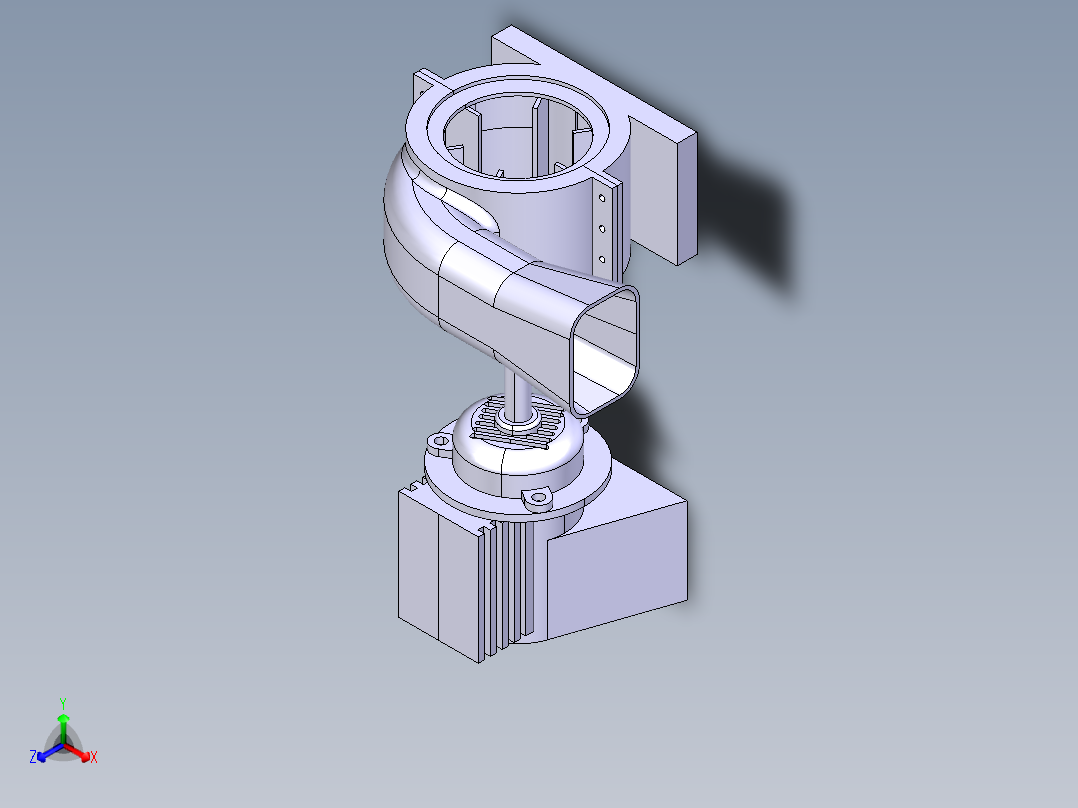 电机鼓风机正等轴测图