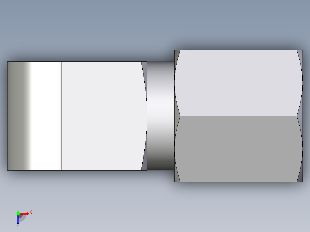 卡套式工业通用硬管接头EO_Male_stud_elbow_WE06SRCF俯视图