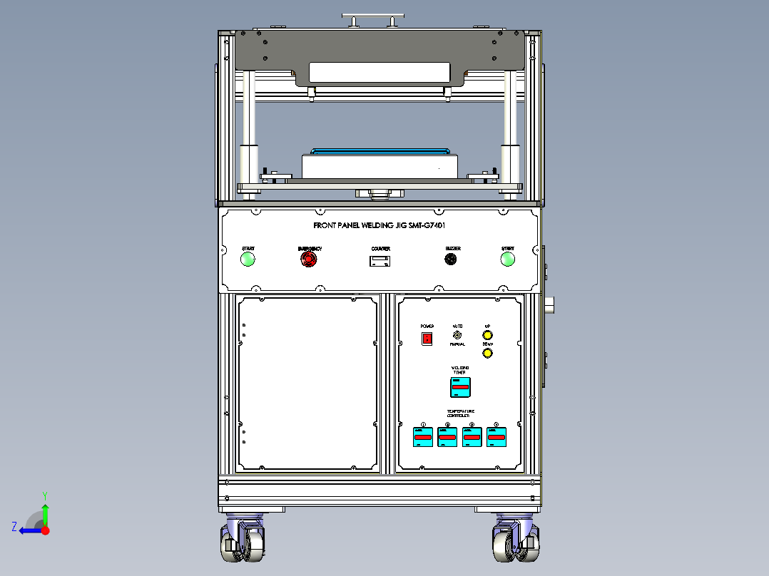 SMT焊接夹具右视图