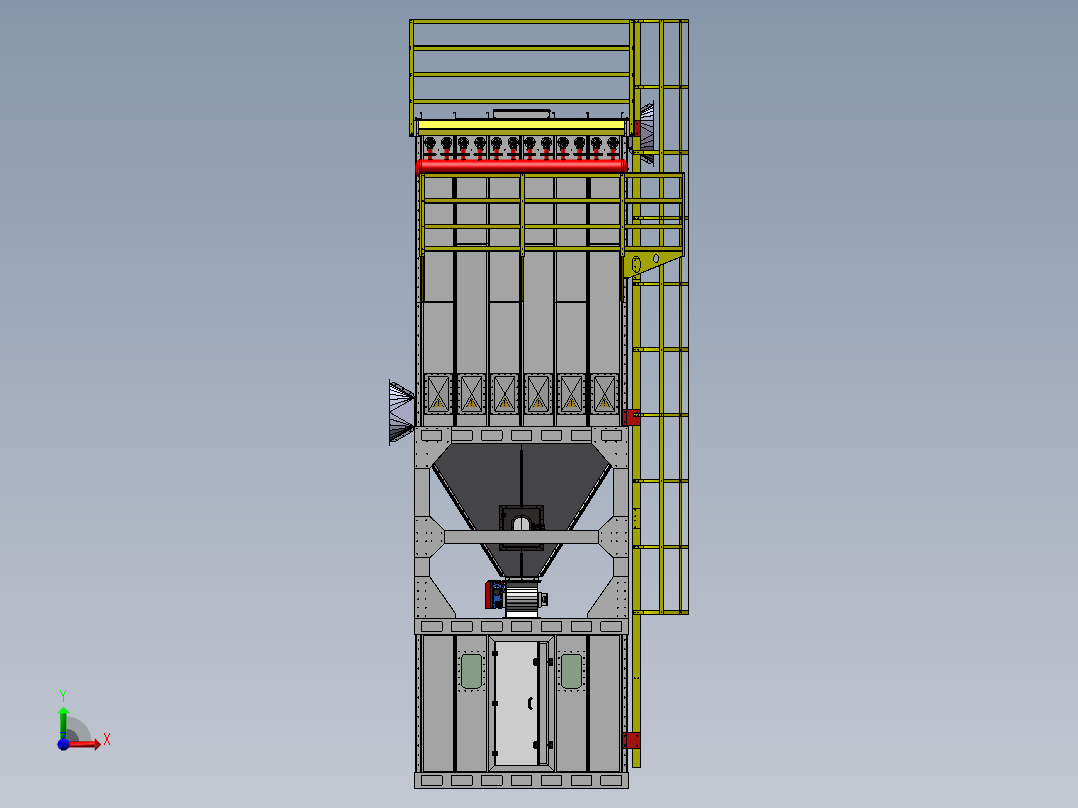 144袋-拼装除尘器前视图