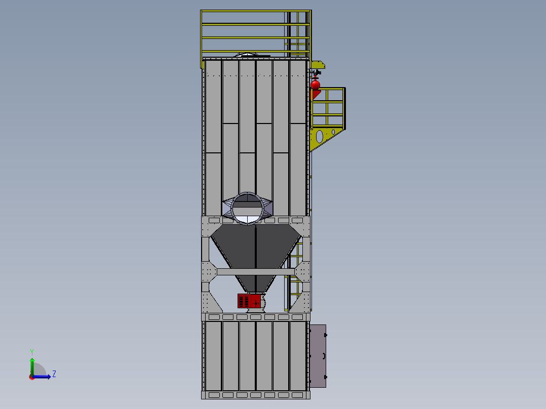144袋-拼装除尘器左视图