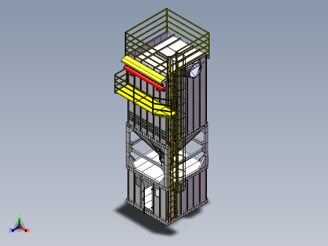 144袋-拼装除尘器正等轴测图