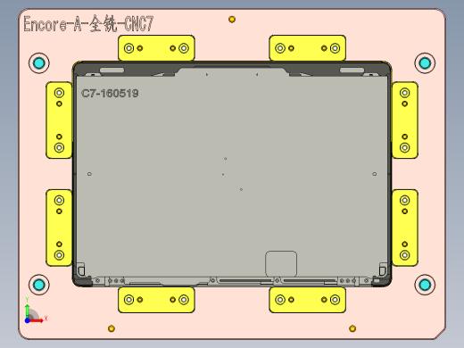 金属外壳铣外形墙高夹具前视缩略图