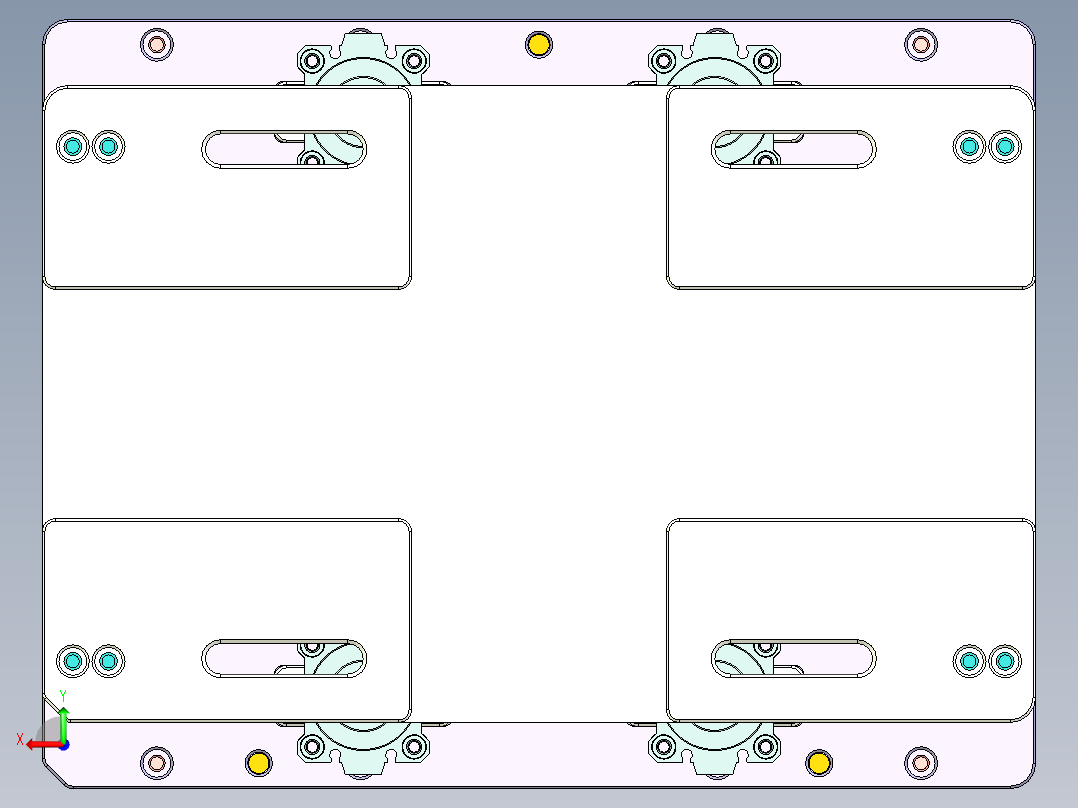 金属外壳铣外形墙高夹具后视图