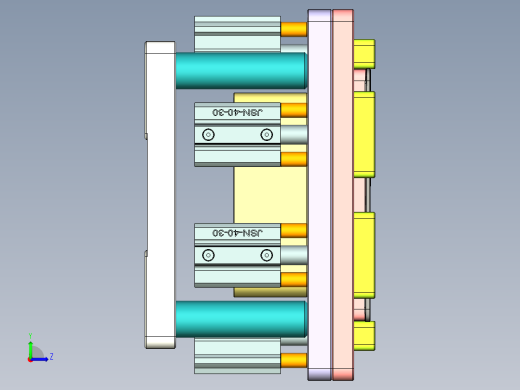 金属外壳铣外形墙高夹具左视缩略图