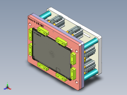 金属外壳铣外形墙高夹具正等轴测缩略图