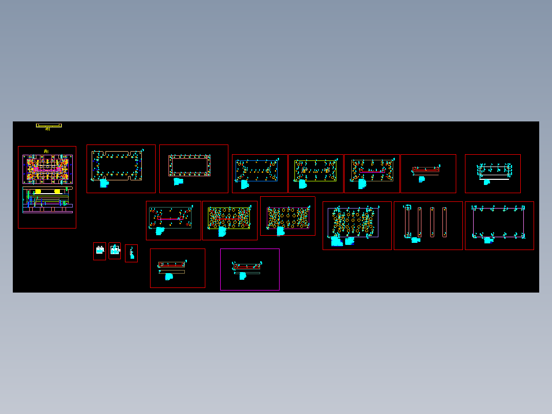 不锈钢铰链支架下料冲压模具图