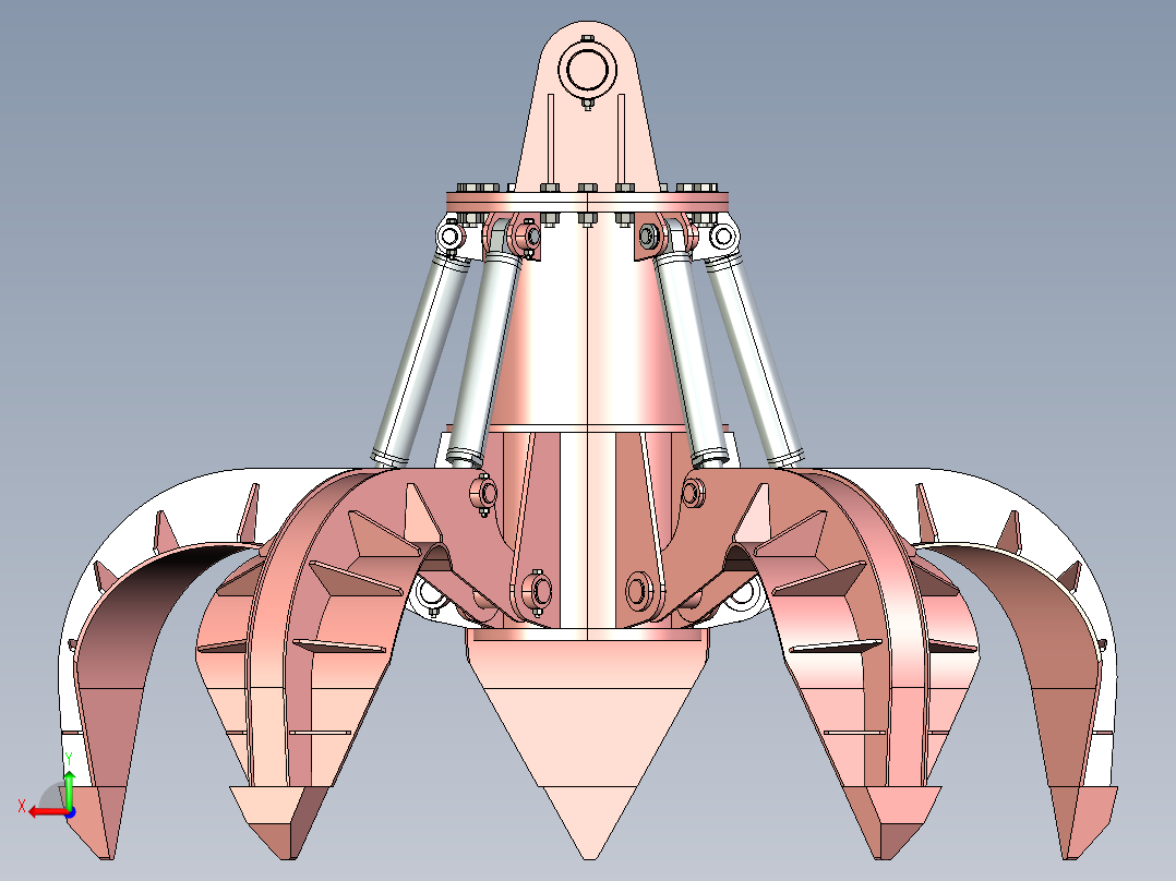 B2004043-液压抓斗后视图