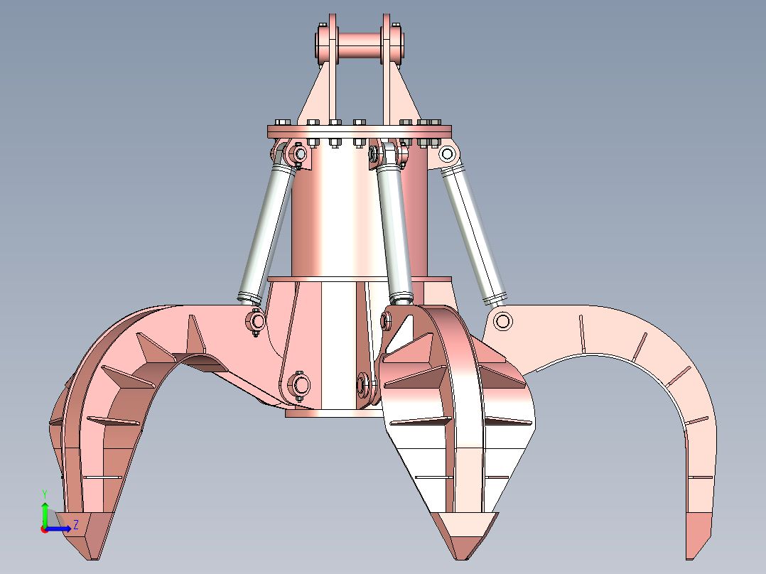 B2004043-液压抓斗左视图