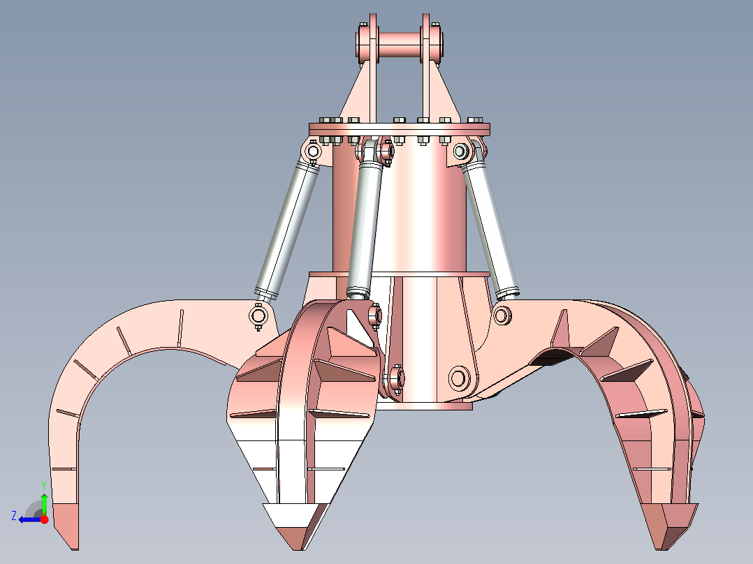 B2004043-液压抓斗右视图