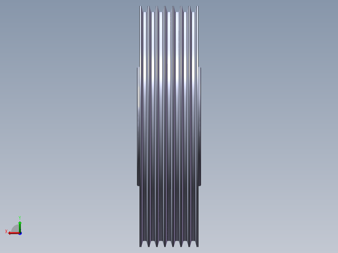 大带轮_孔板轮后视图