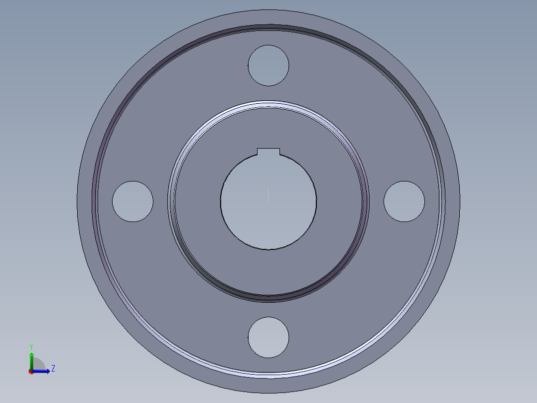 大带轮_孔板轮左视图