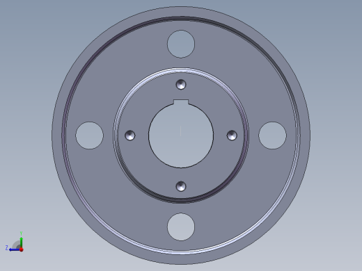 大带轮_孔板轮右视缩略图
