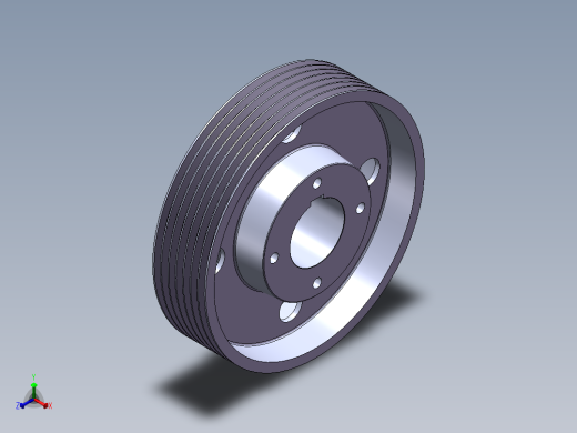 大带轮_孔板轮正等轴测缩略图