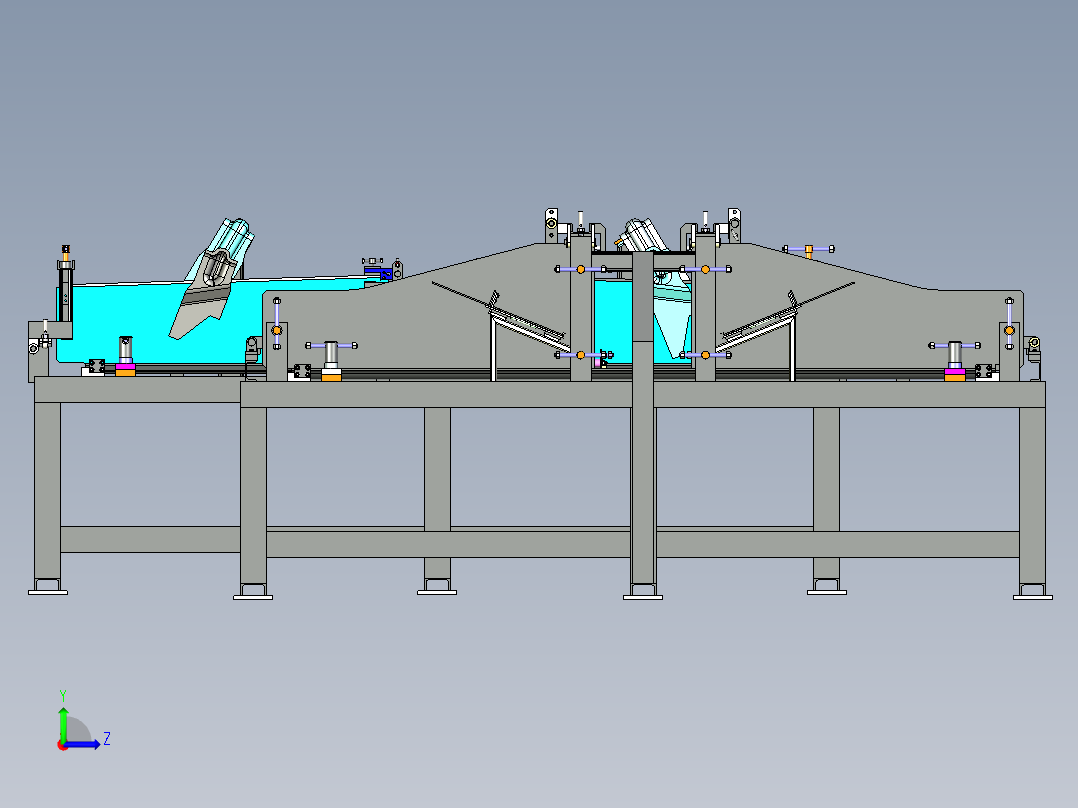 吊车枢轴焊接工装架左视图
