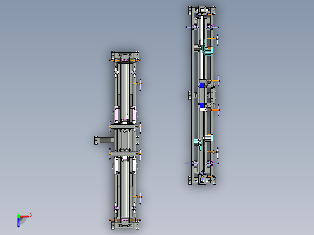 吊车枢轴焊接工装架俯视图