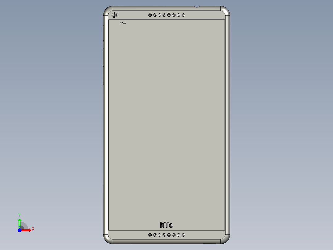 我的htc 816手机设计3d可打印15前视图