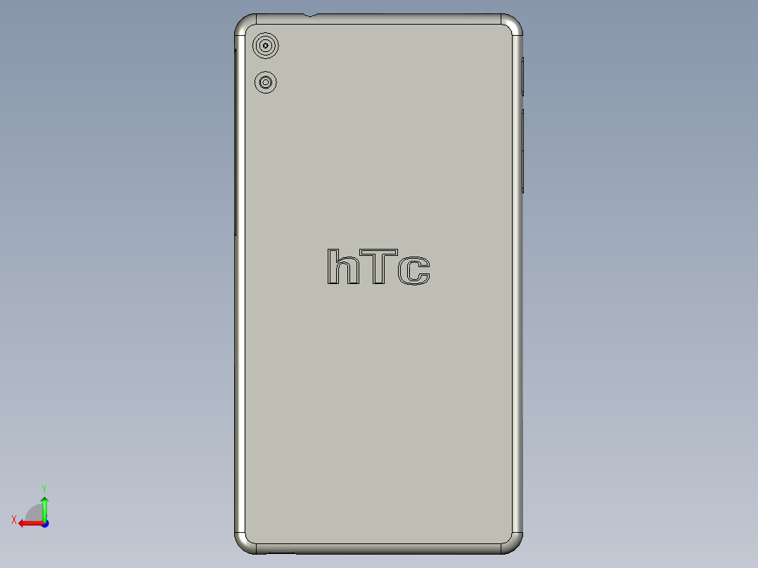我的htc 816手机设计3d可打印15后视图