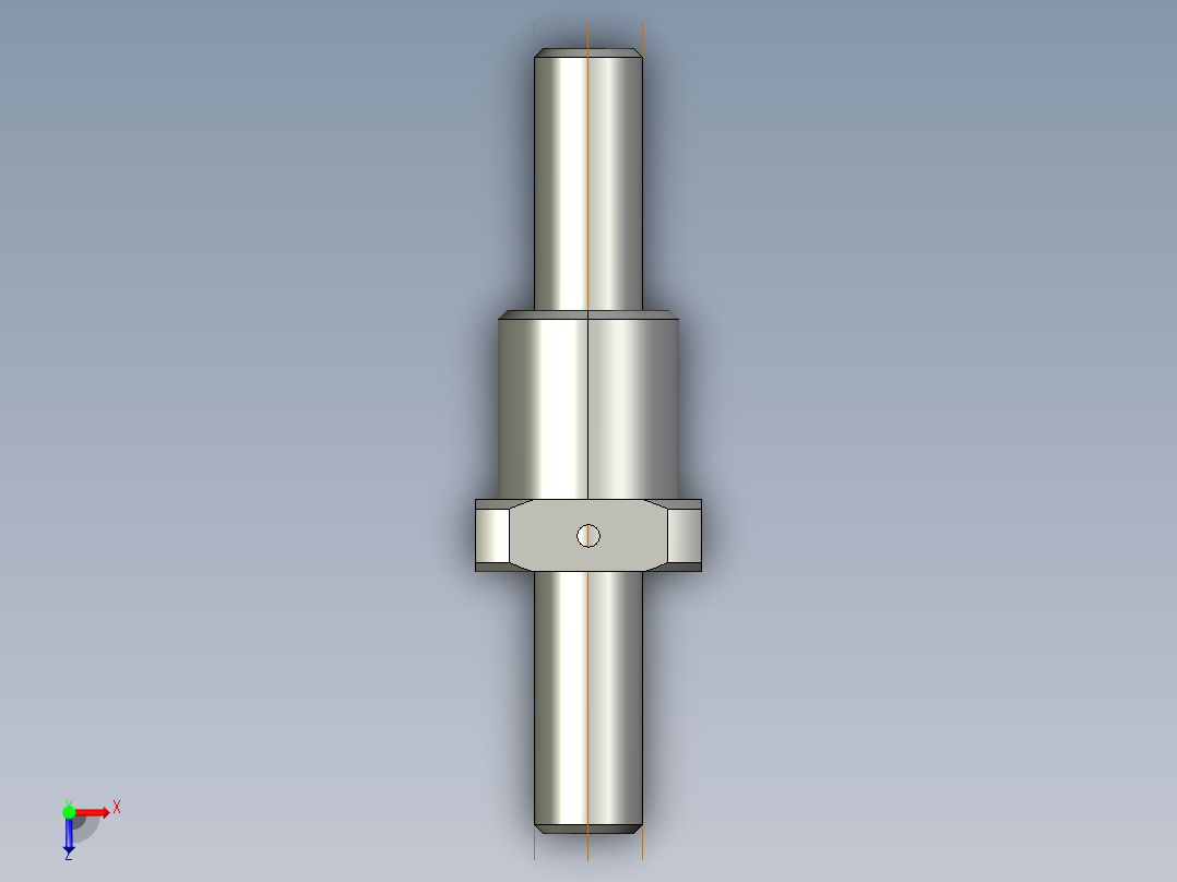 JF1202-4滚珠丝杆3D模型俯视图