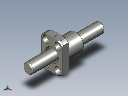 JF1202-4滚珠丝杆3D模型正等轴测缩略图