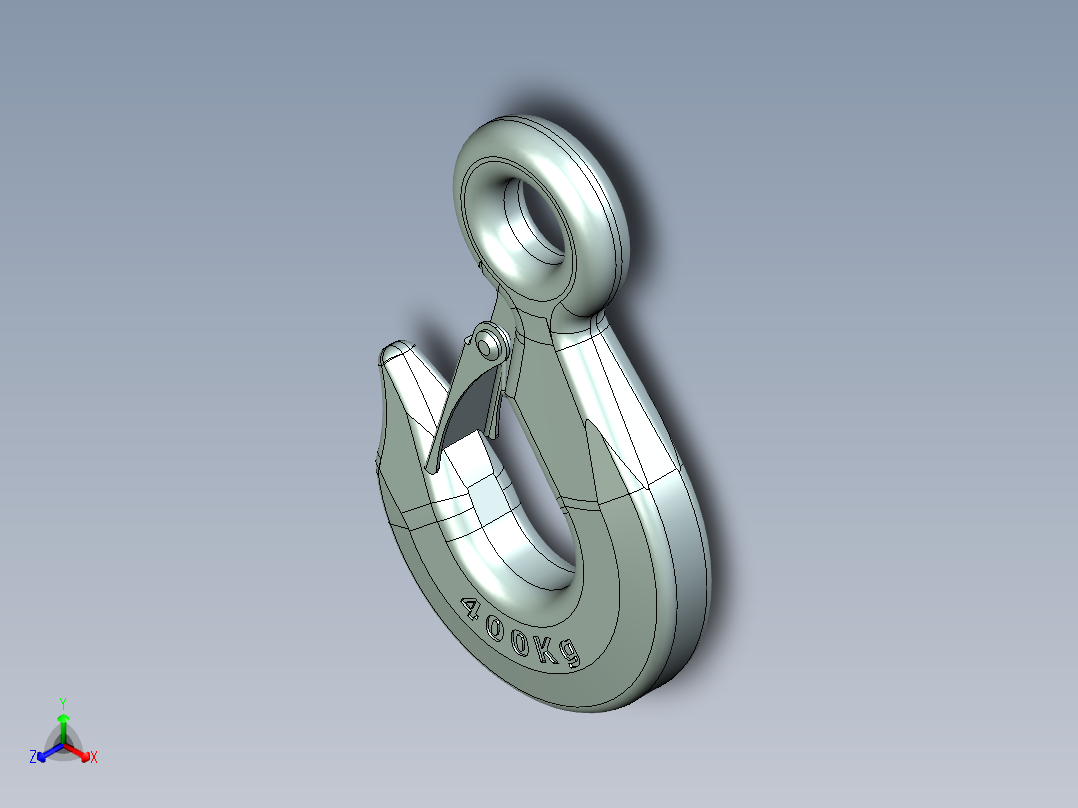 吊钩 400Kg（Arebos、Güde、Einhell）正等轴测图