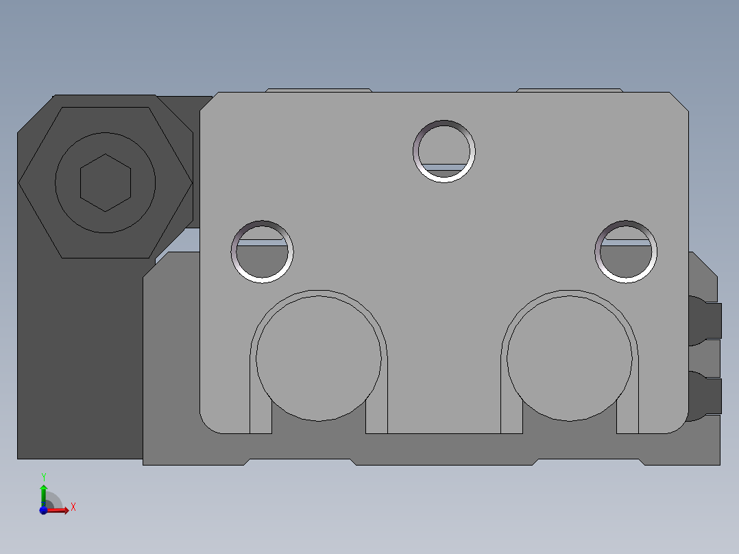 滑台气缸 SMC MXQ12-30AS前视图