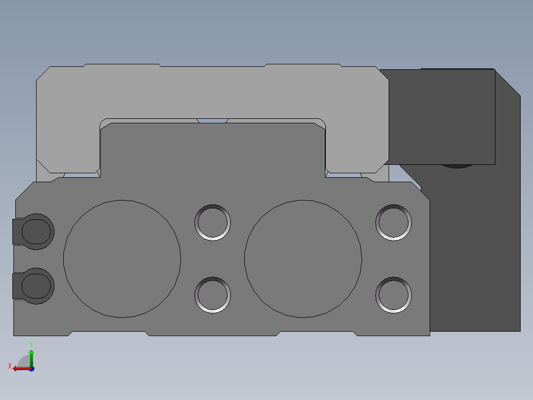 滑台气缸 SMC MXQ12-30AS后视图