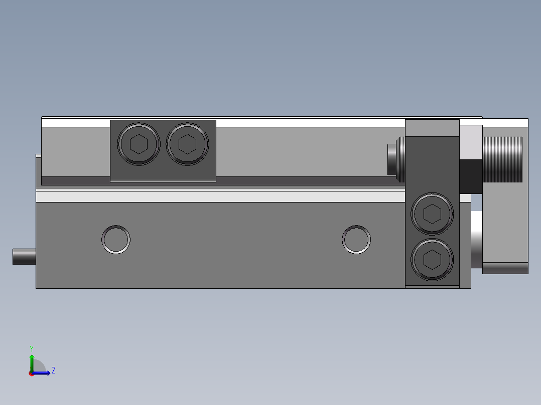 滑台气缸 SMC MXQ12-30AS左视图