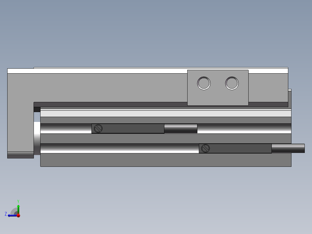 滑台气缸 SMC MXQ12-30AS右视图