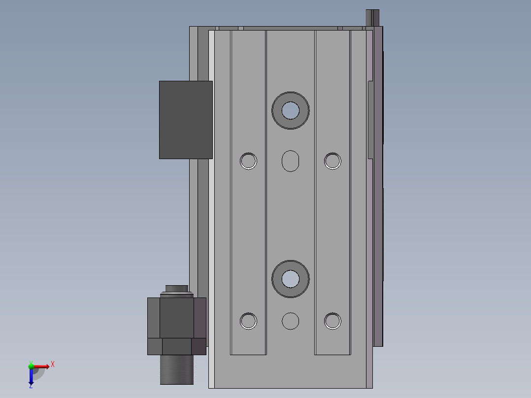 滑台气缸 SMC MXQ12-30AS俯视图