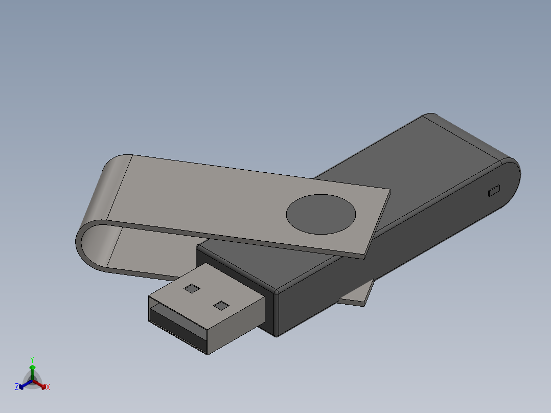 U盘-1711正等轴测图