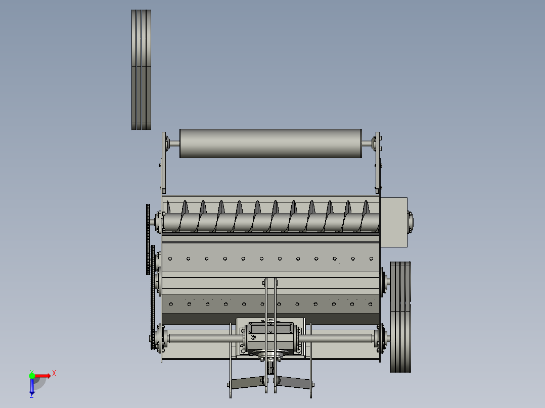 拖拉机牵引式打草机俯视图