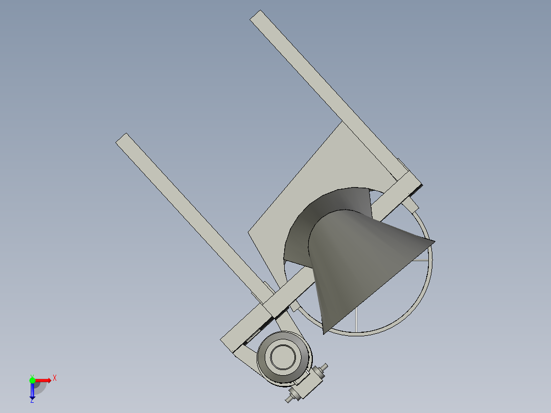 滚筒筛选机装配体俯视图